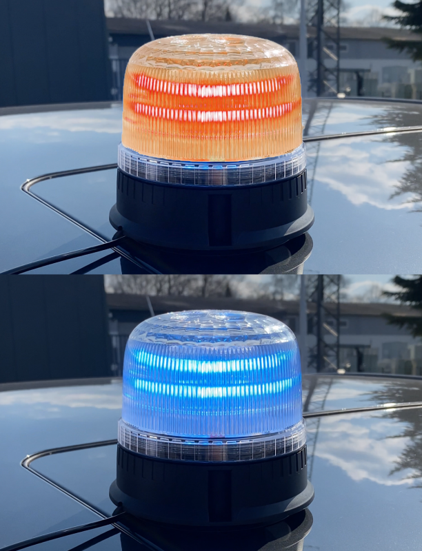 LED Rundumkennleuchte 12/24V Dual Color orange/blau